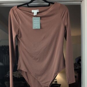 H&M Mauve Long Sleeve Bodysuit